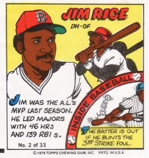 1979 Topps Comics #2 Jim Rice Front