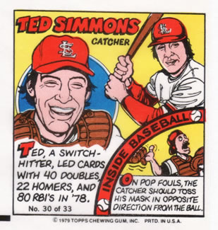 1979 Topps Comics #30 Ted Simmons Front