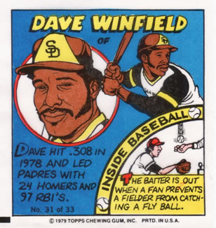 1979 Topps Comics #31 Dave Winfield Front