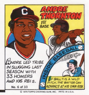 1979 Topps Comics #6 Andre Thornton Front