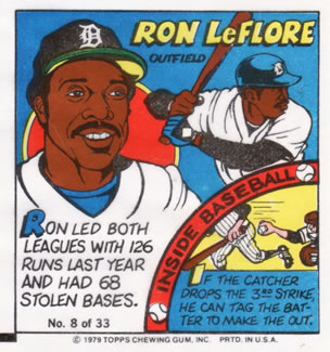 1979 Topps Comics #8 Ron LeFlore Front