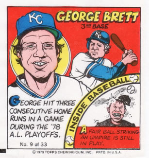 1979 Topps Comics #9 George Brett Front