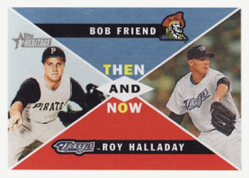 2009 Topps Heritage - Then and Now #TN9 Bob Friend / Roy Halladay Front