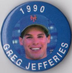 1990 MLBPA Baseball Buttons #NNO Gregg Jefferies Front
