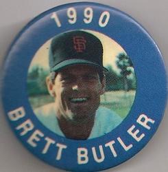 1990 MLBPA Baseball Buttons #NNO Brett Butler Front