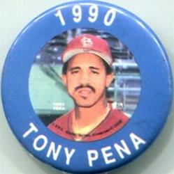 1990 MLBPA Baseball Buttons #NNO Tony Pena Front