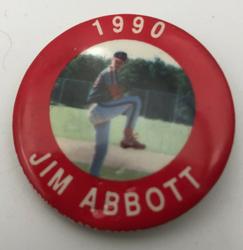 1990 MLBPA Baseball Buttons #NNO Jim Abbott Front