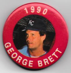 1990 MLBPA Baseball Buttons #NNO George Brett Front