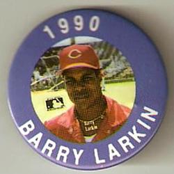 1990 MLBPA Baseball Buttons #NNO Barry Larkin Front