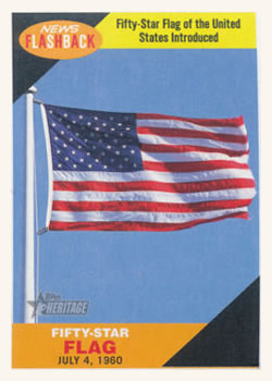 2009 Topps Heritage - News Flashbacks #NF5 Fifty Star Flag Front