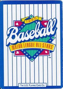 1990 U.S. Playing Card Co. Major League All-Stars Playing Cards - Silver Edge #A♥ Ramon Martinez Back