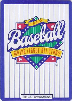 1990 U.S. Playing Card Co. Major League All-Stars Playing Cards - Silver Edge #3♣ Bret Saberhagen Back