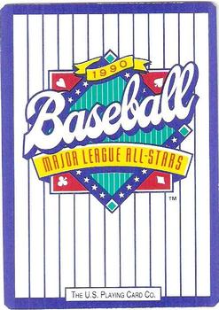 1990 U.S. Playing Card Co. Major League All-Stars Playing Cards - Silver Edge #6♦ Barry Larkin Back