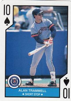 1990 U.S. Playing Card Co. Major League All-Stars Playing Cards - Silver Edge #10♠ Alan Trammell Front