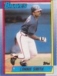 1990 Topps Doubleheaders #NNO Lonnie Smith Front