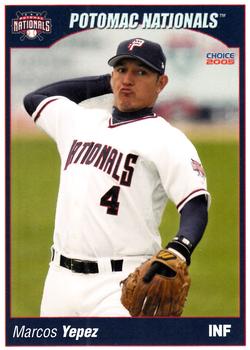 2005 Choice Potomac Nationals #30 Marcos Yepez Front