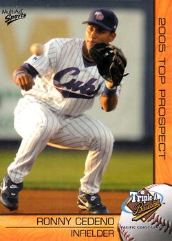 2005 MultiAd Pacific Coast League Top Prospects #10 Ronny Cedeno Front