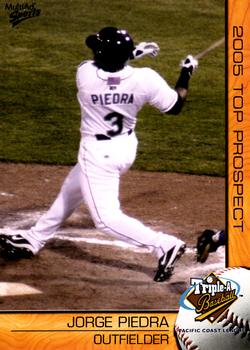 2005 MultiAd Pacific Coast League Top Prospects #24 Jorge Piedra Front