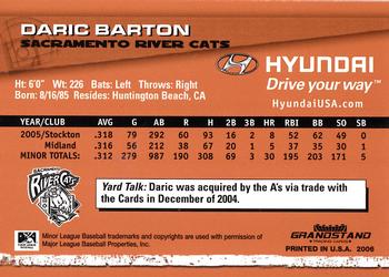 2006 Grandstand Hyundai Triple-A Legends - Series 1 #NNO Daric Barton Back