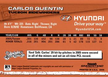2006 Grandstand Hyundai Triple-A Legends - Series 1 #NNO Carlos Quentin Back