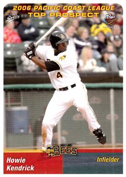 2006 MultiAd Pacific Coast League Top Prospects #28 Howie Kendrick Front