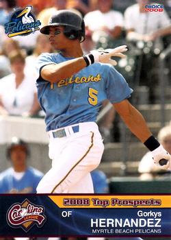2008 Choice Carolina League Top Prospects #3 Gorkys Hernandez Front