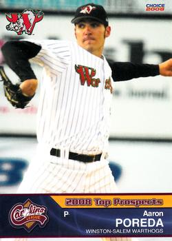 2008 Choice Carolina League Top Prospects #10 Aaron Poreda Front