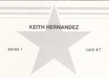 1988 Red Stars Series 1 (unlicensed) #7 Keith Hernandez Back