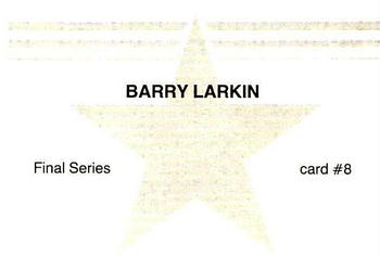1988 Final Series Black Border (unlicensed) #8 Barry Larkin Back