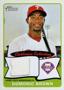 2014 Topps Heritage - Clubhouse Collection Relics #CCR-DB Domonic Brown Front