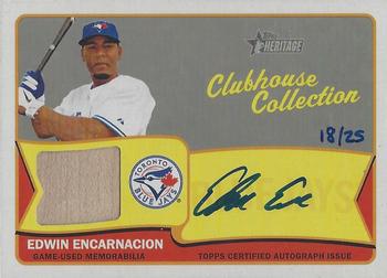 2014 Topps Heritage - Clubhouse Collection Autograph Relics #CCAR-EE Edwin Encarnacion Front