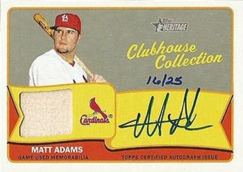 2014 Topps Heritage - Clubhouse Collection Autograph Relics #CCAR-MA Matt Adams Front