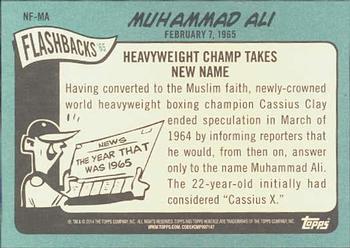 2014 Topps Heritage - News Flashbacks #NF-MA Muhammad Ali Back
