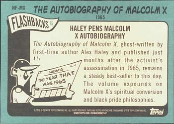 2014 Topps Heritage - News Flashbacks #NF-MX The Autobiography of Malcolm X Back