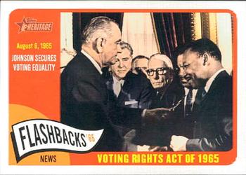 2014 Topps Heritage - News Flashbacks #NF-VRA Voting Rights Act of 1965 Front