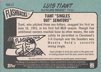 2014 Topps Heritage - Flashback Autograph Relics #FAR-LT Luis Tiant Back