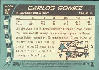 2014 Topps Heritage - New Age Performers #NAP-CG Carlos Gomez Back