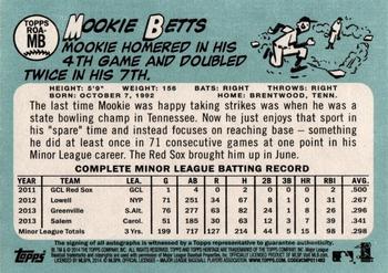 2014 Topps Heritage - Real One Autographs #ROA-MB Mookie Betts Back
