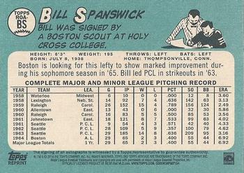 2014 Topps Heritage - Real One Autographs #ROA-BS Bill Spanswick Back