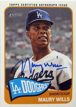 2014 Topps Heritage - Real One Autographs #ROA-MW Maury Wills Front