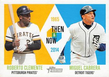 2014 Topps Heritage - Then & Now #TAN-CC Roberto Clemente / Miguel Cabrera Front