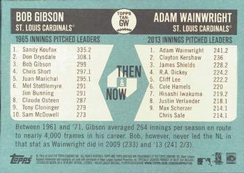 2014 Topps Heritage - Then & Now #TAN-GW Bob Gibson / Adam Wainwright Back