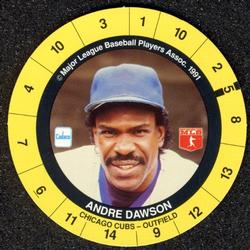 1991 Cadaco Discs #NNO Andre Dawson Front