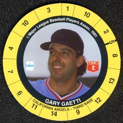 1991 Cadaco Discs #NNO Gary Gaetti Front