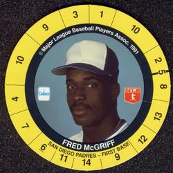 1991 Cadaco Discs #NNO Fred McGriff Front