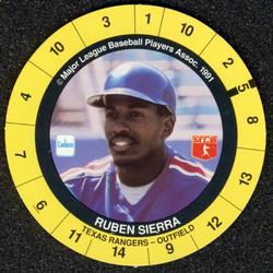 1991 Cadaco Discs #NNO Ruben Sierra Front