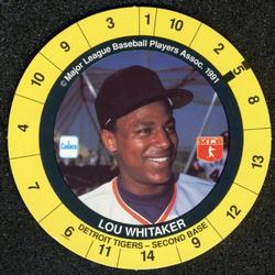 1991 Cadaco Discs #NNO Lou Whitaker Front