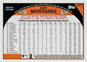 2009 Topps Baltimore Orioles #BAL7 Lou Montanez Back