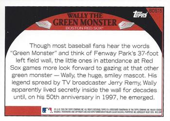 2009 Topps Boston Red Sox #BOS15 Wally The Green Monster Back