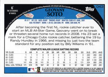 2009 Topps Chicago Cubs #CHC3 Geovany Soto Back